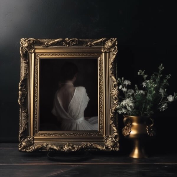 Butterfly Book Antique Gold Frame Mockups - 5 Fleur de rêve